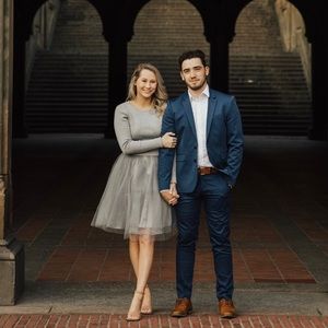 Gray Tutu Sweater Dress